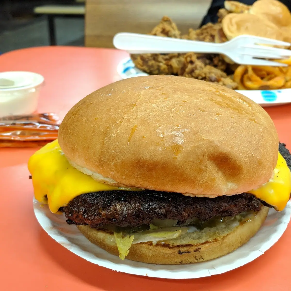 Big Joe Burger Combo and Fried Chicken Livers