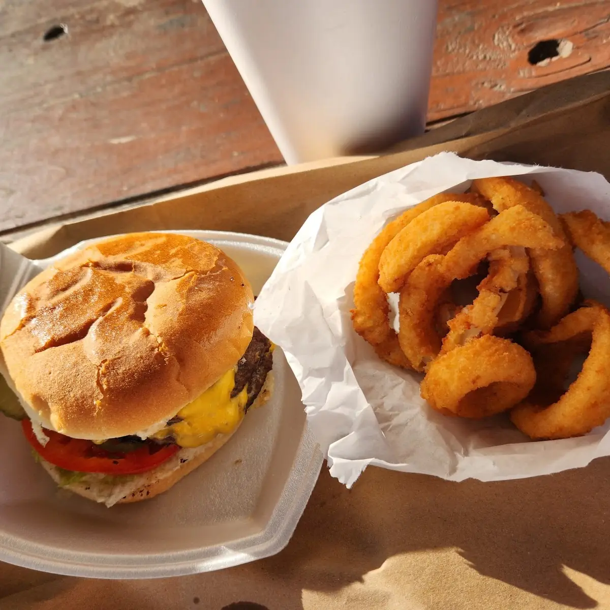 Janie Burger with Onion Rings