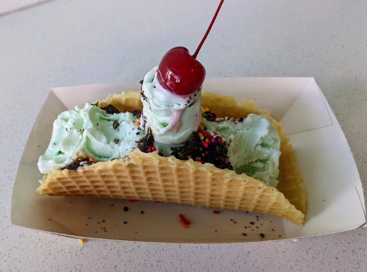 Cotton Candy Waffle Cone