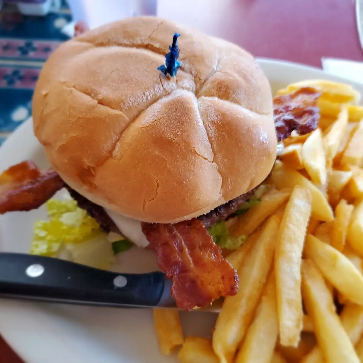 Peanut Butter Burger and Fries