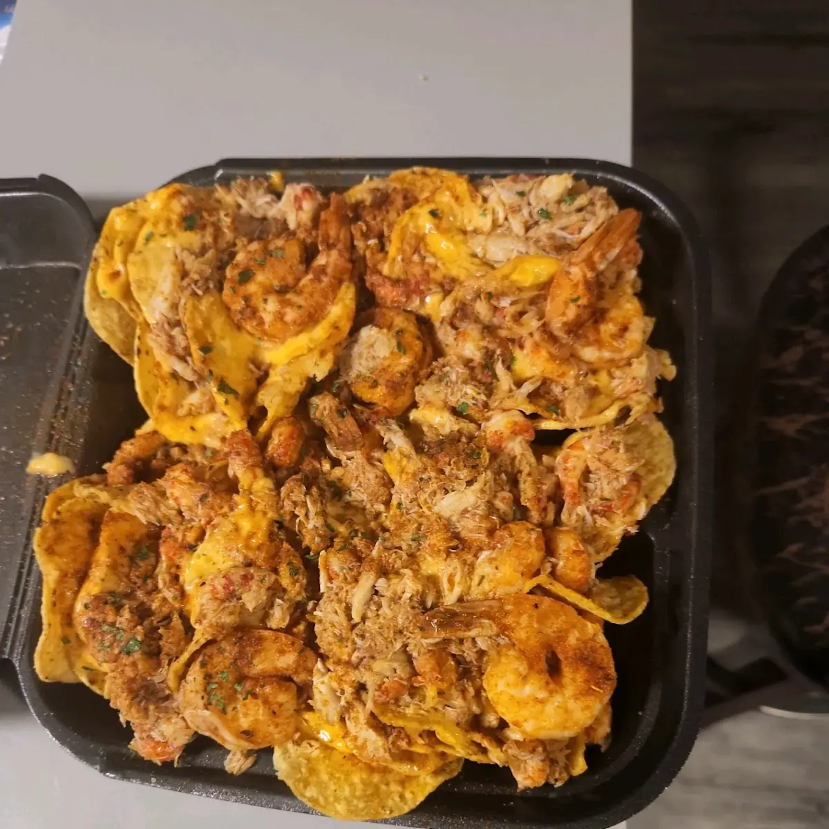 Seafood Nachos Supreme