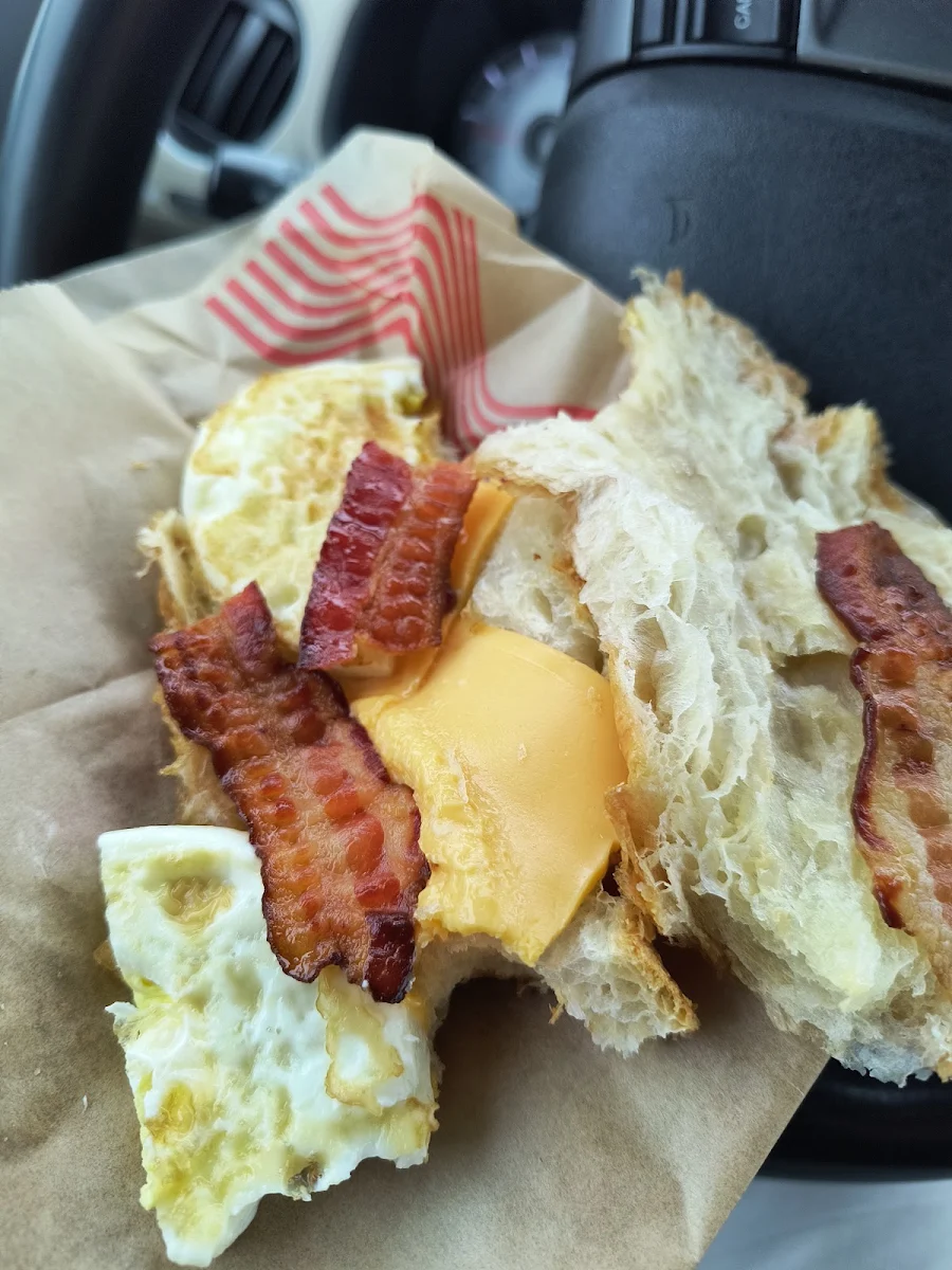 Egg Bacon Egg and Cheese Croissant Poorly Made
