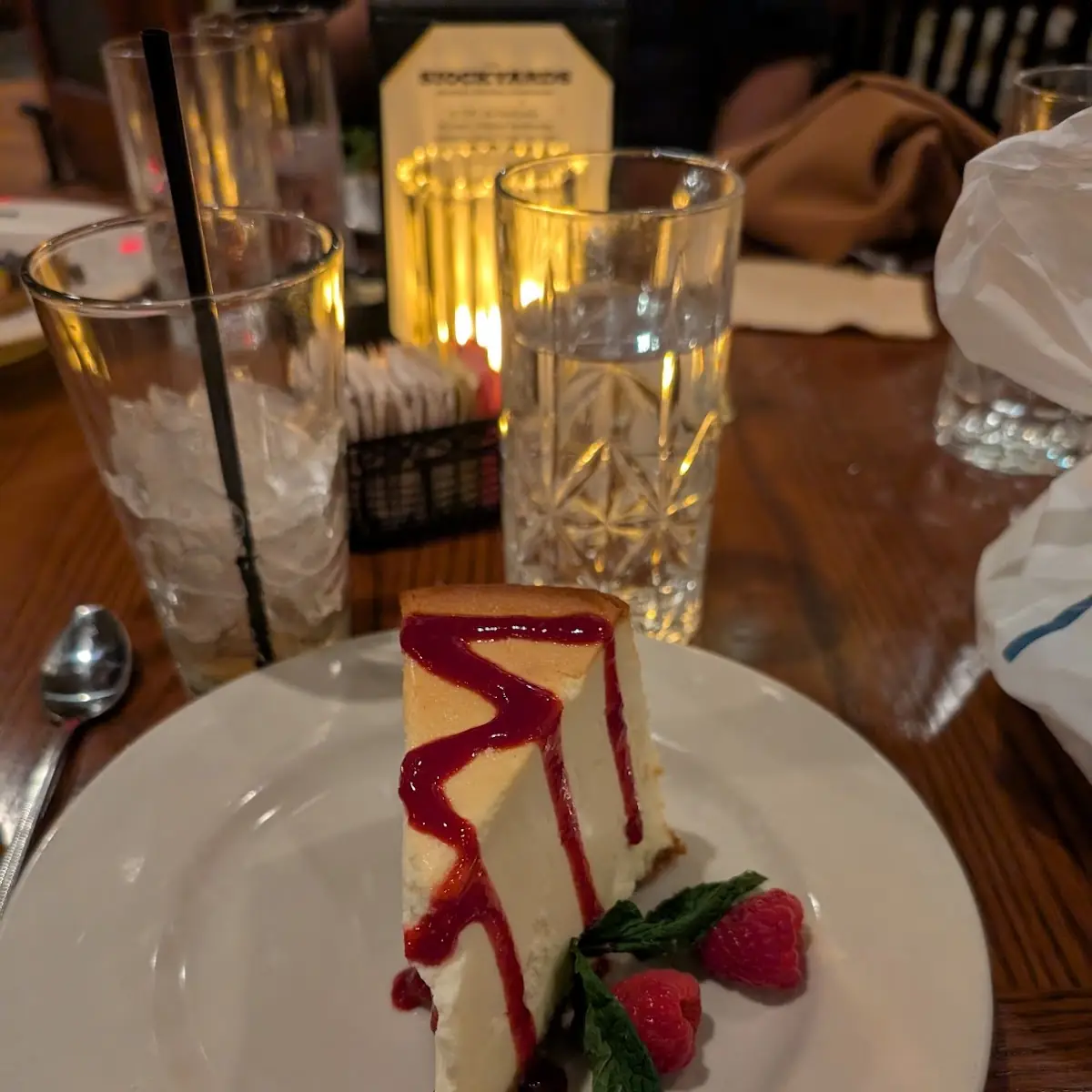 Sour Cream Cheesecake with Berry Sauce