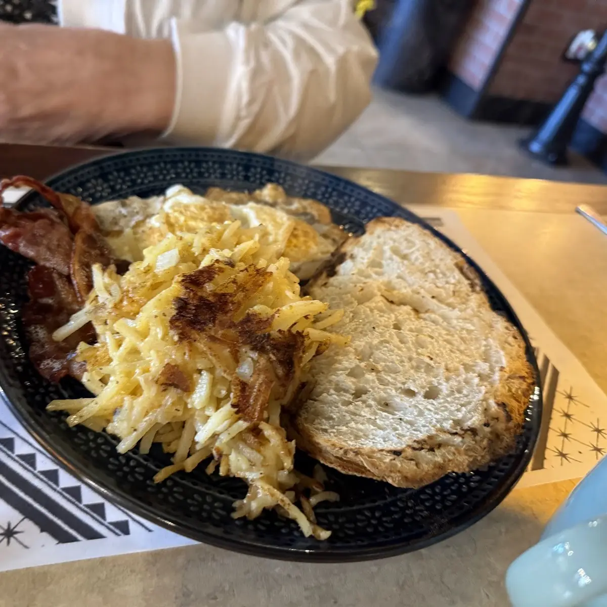 Eggs over Easy with Bacon and Home Fries