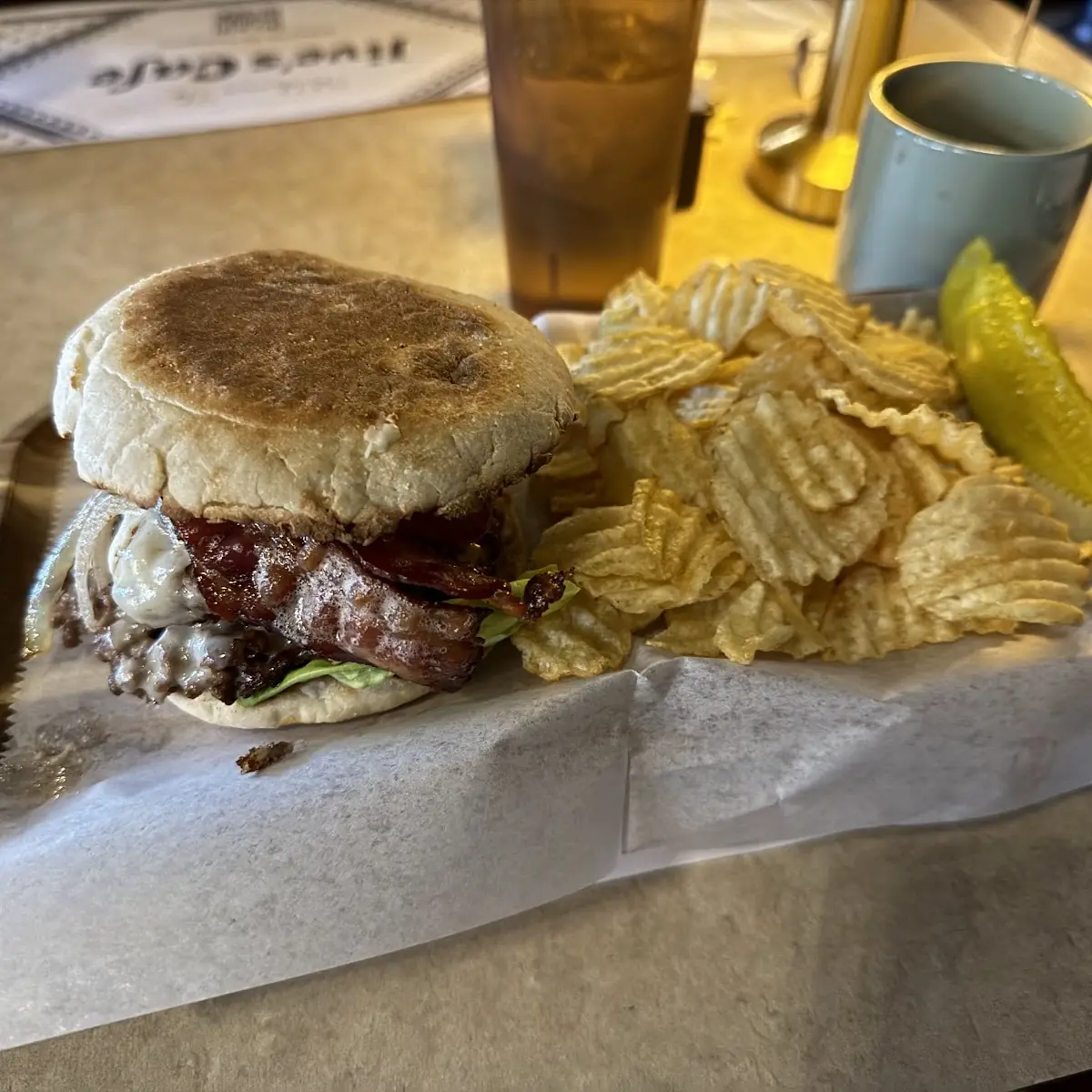 Smash Burger and Chips