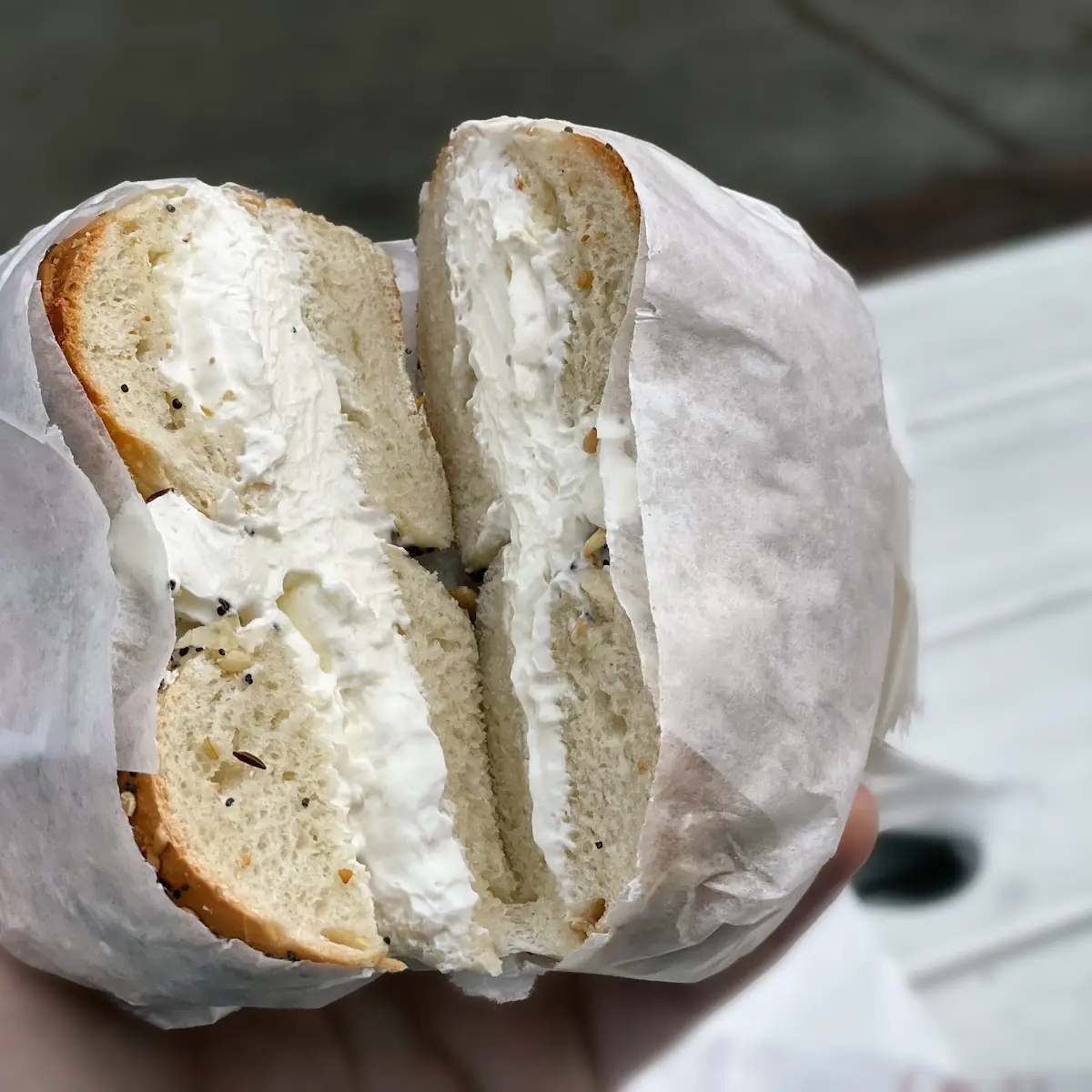 Everything Bagel with Cream Cheese