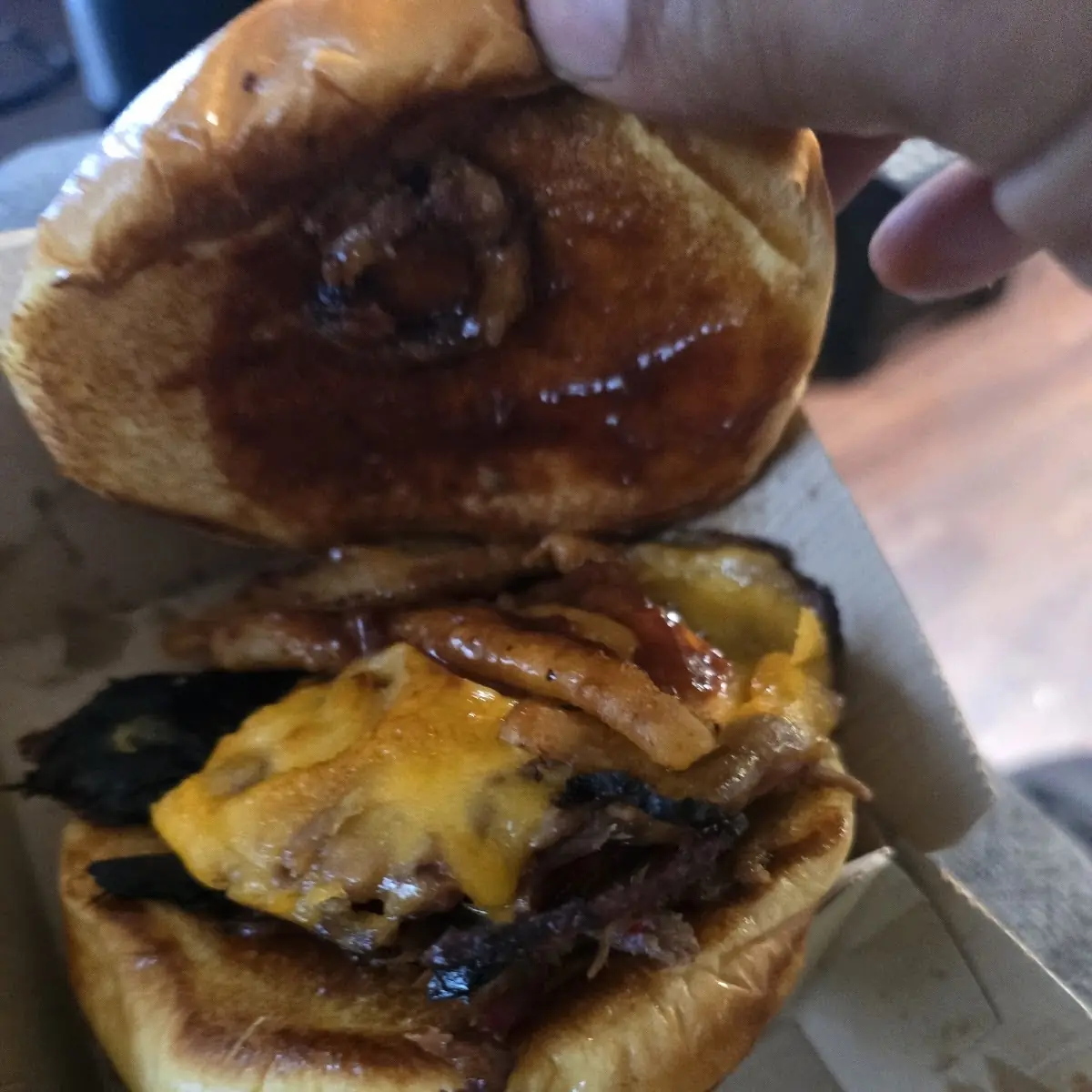 Quarter Pound Chopped Brisket Sandwich
