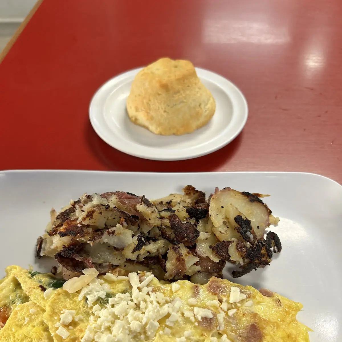 Hash and Cheese Omelet