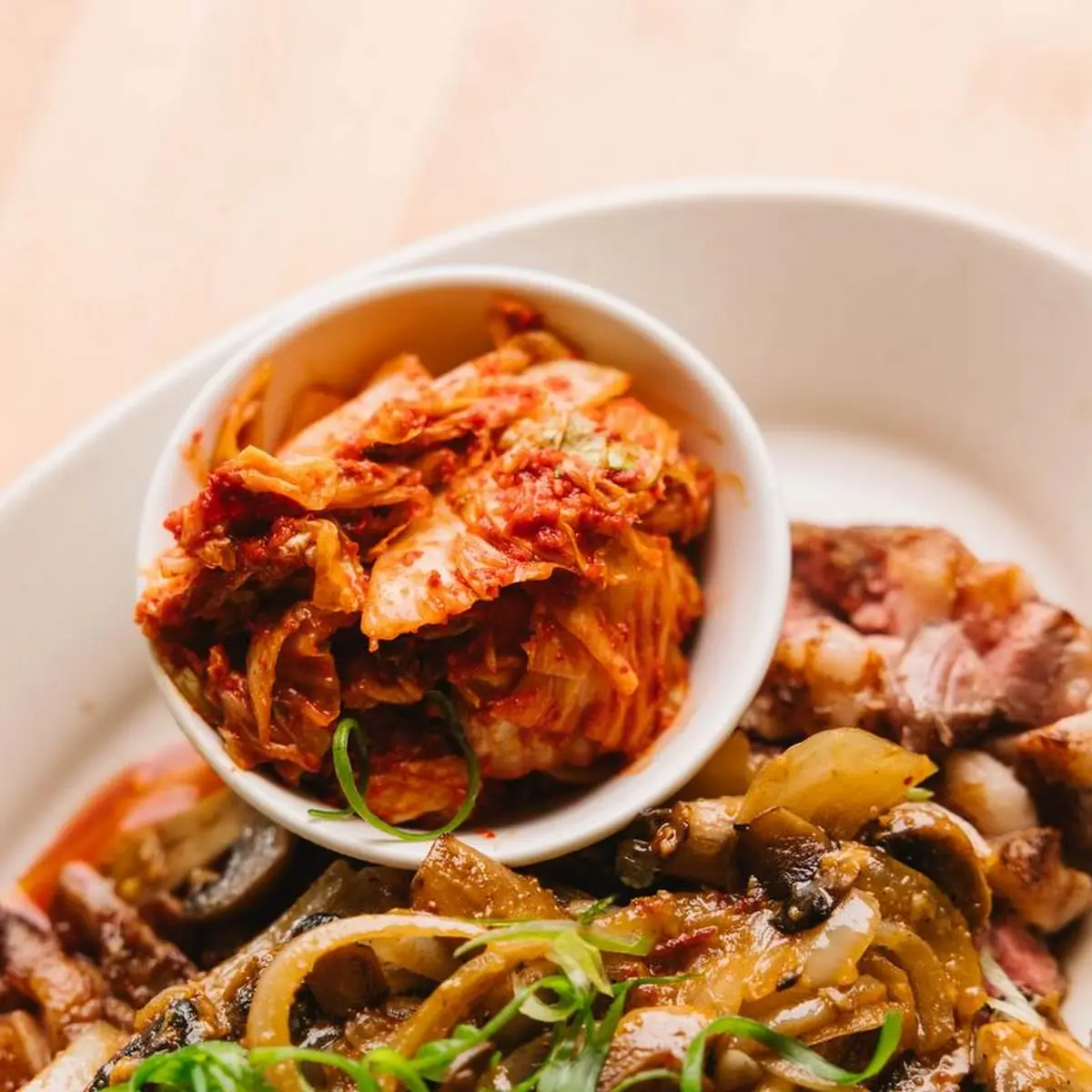 Shaved Bulgogi Beef with Cucumber Kimchee