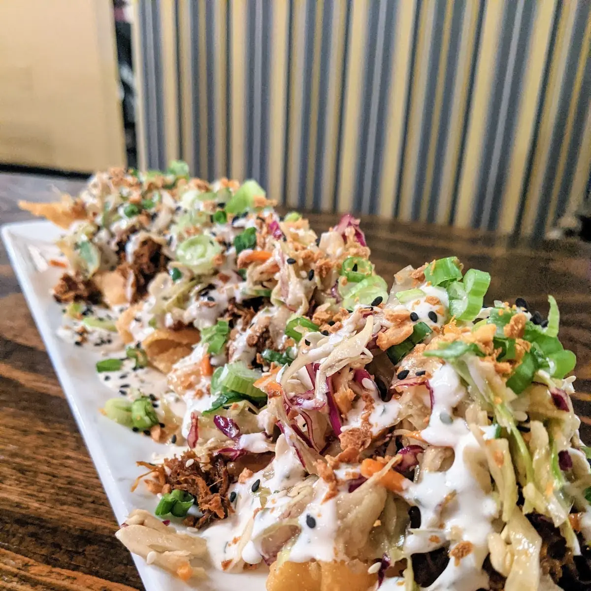 Korean BBQ Wonton Nacho