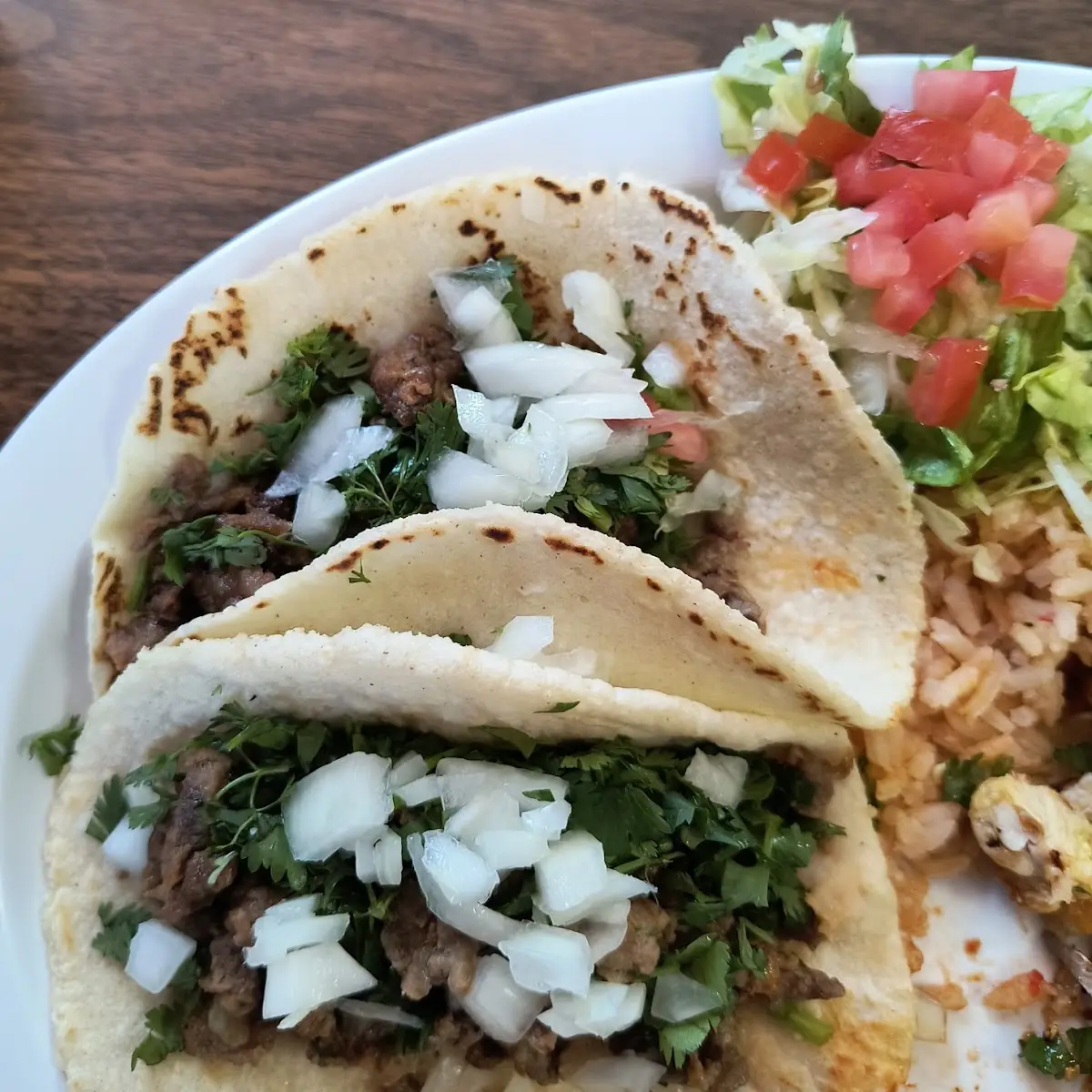 Carne Asada Taco Plate with Beans & Rice
