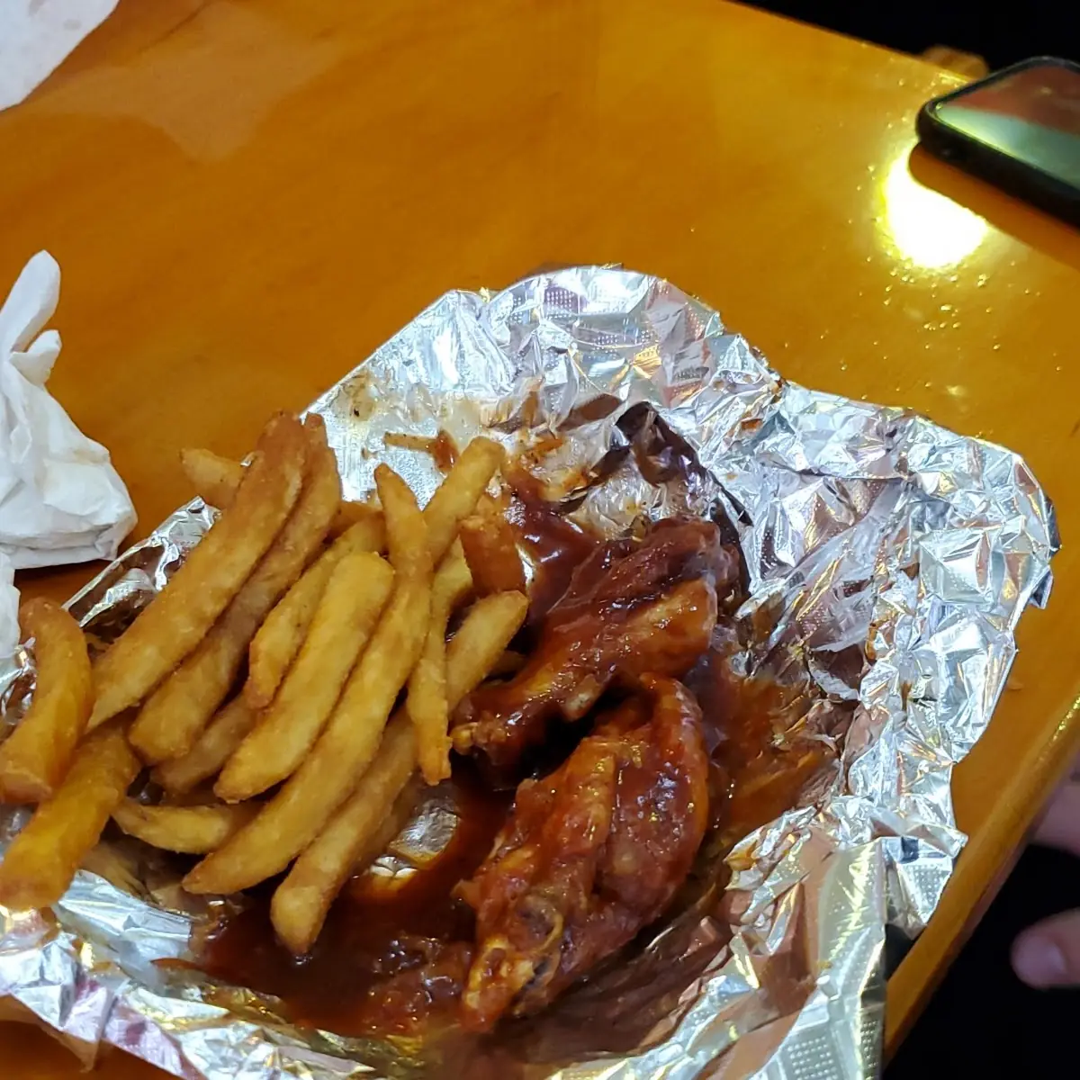 BBQ Wings and Fries