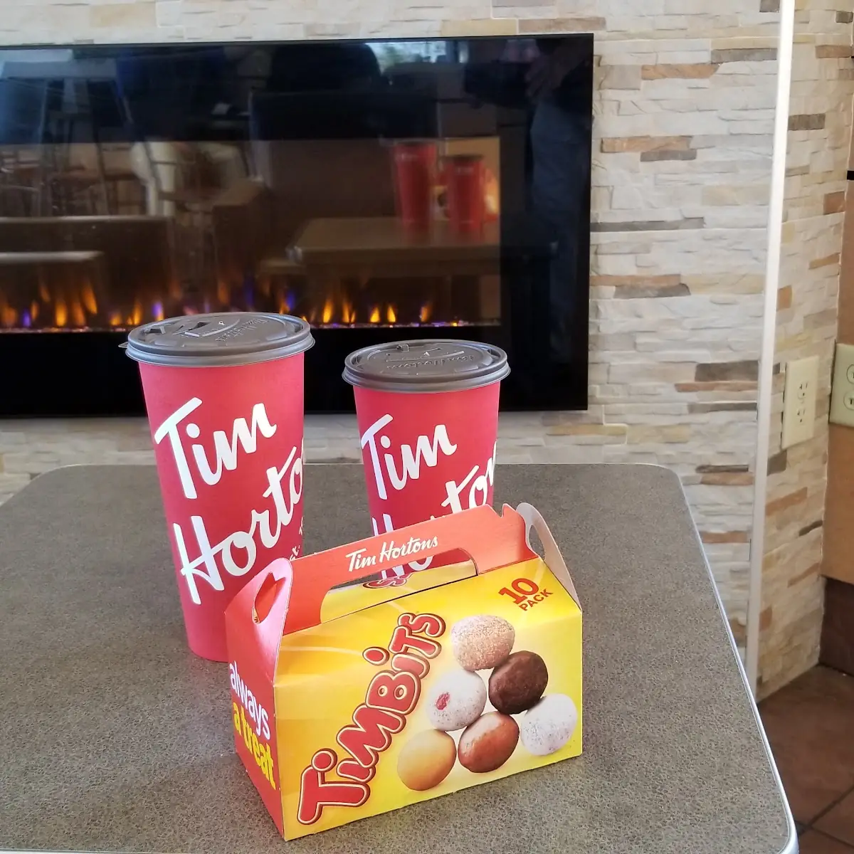 Double Double Coffee and Tim Bits