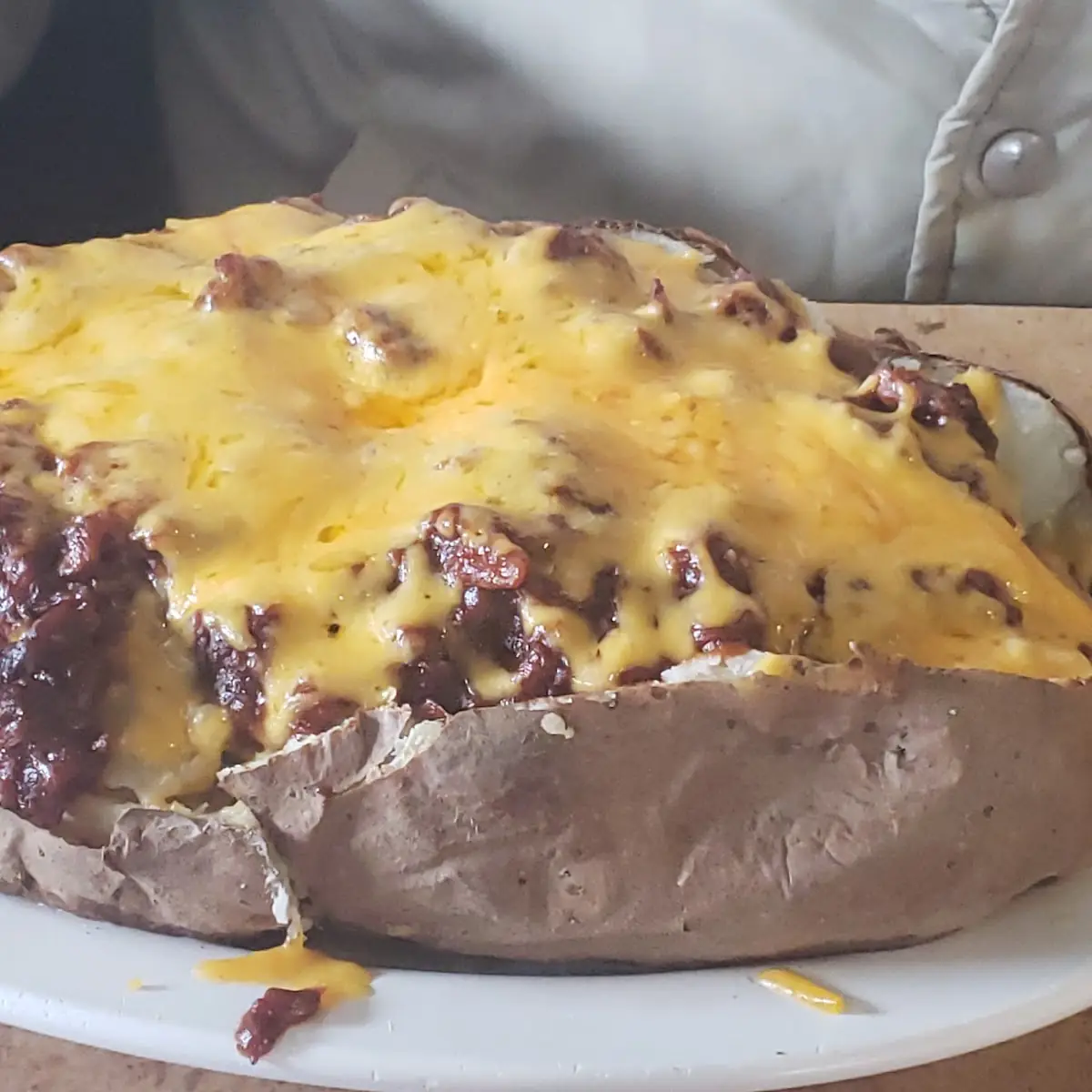 Bake Potato with Brisket and Cheese