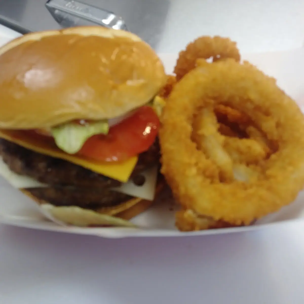 4 1 2 lb Cheeseburger Combo with Onion Rings