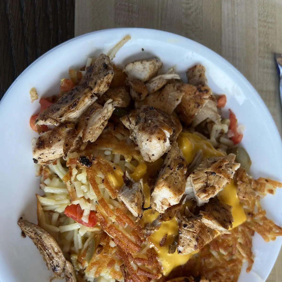 Chicken Melt Hashbrown Bowl