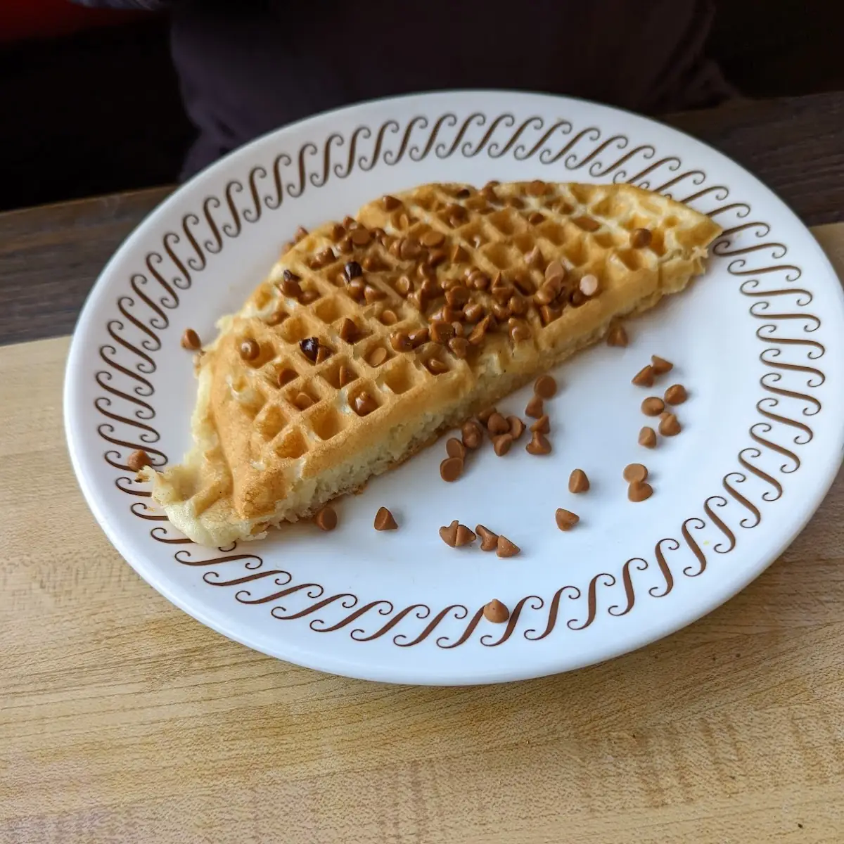 Waffle with Chocolate Chip and Peanut Butter