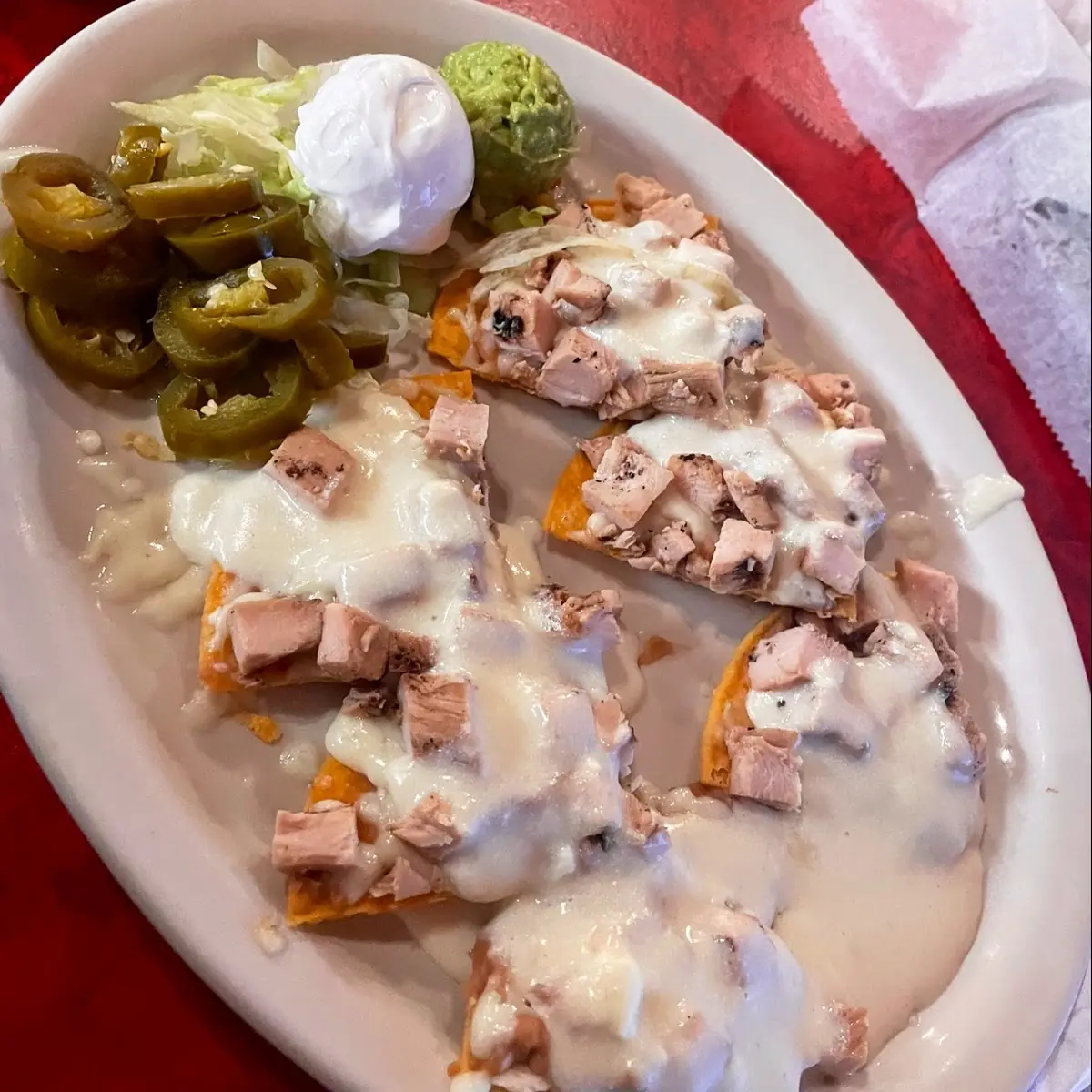 Sour Cream Chicken Nachos