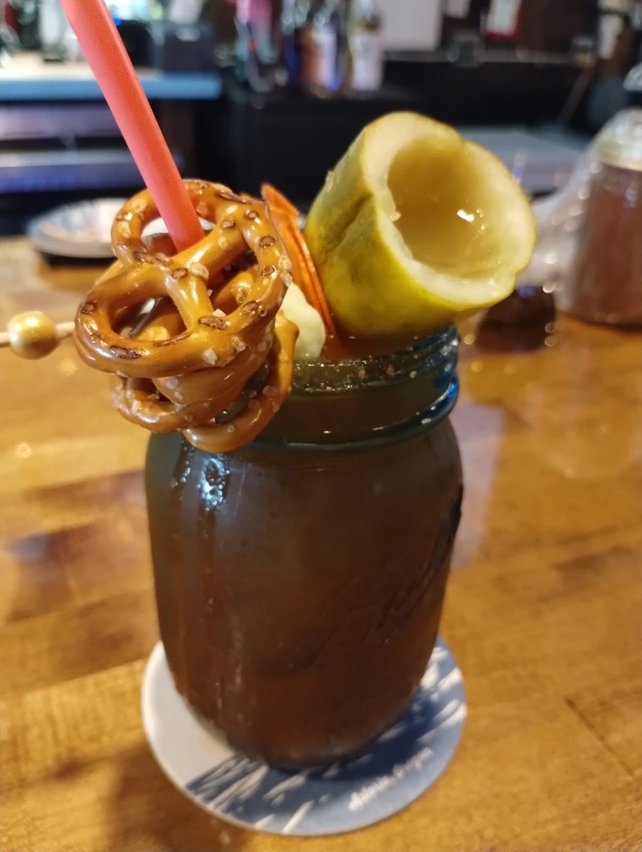 Blood Mary with a Pickle Shot
