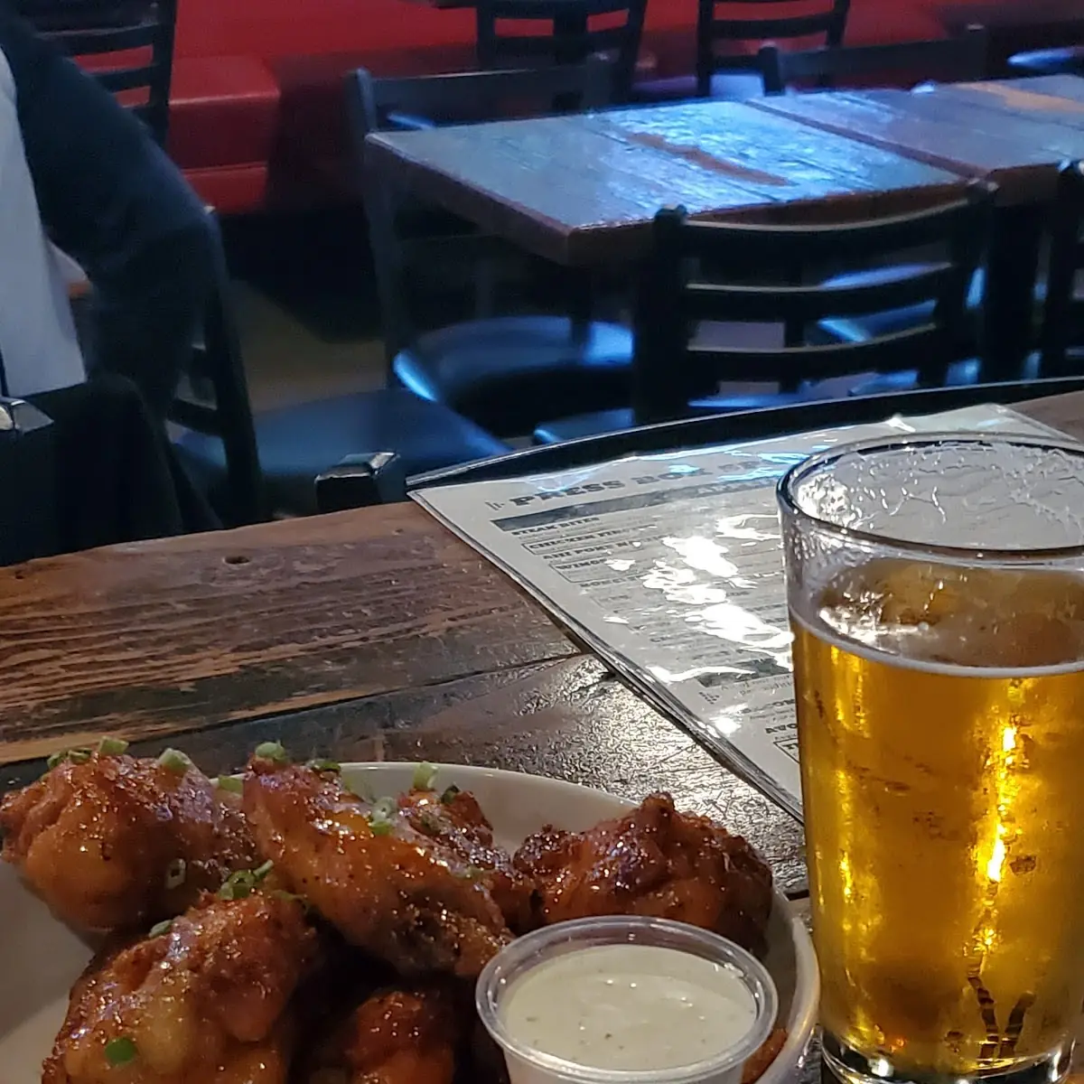 Thai Chicken Wings & a Beer