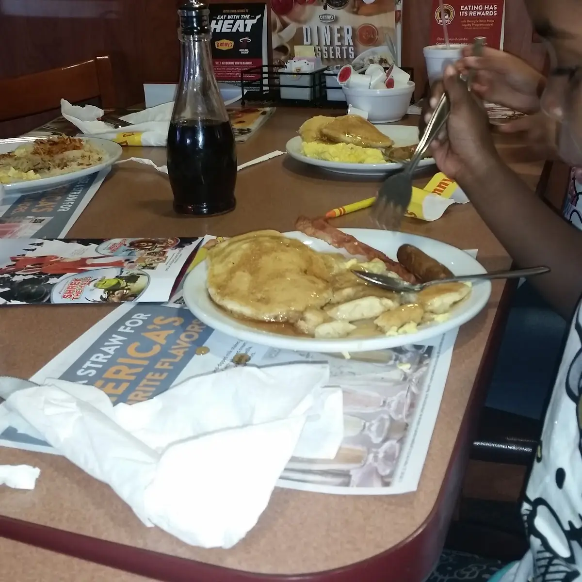 Eggs and Bacon and Pancake Breakfast