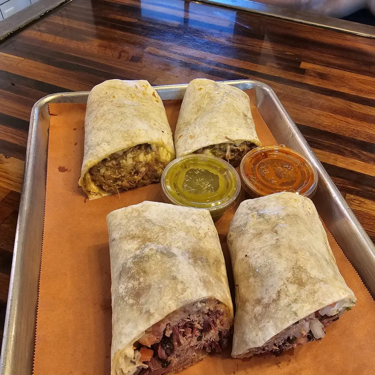 Brisket Burrito Chile Verde