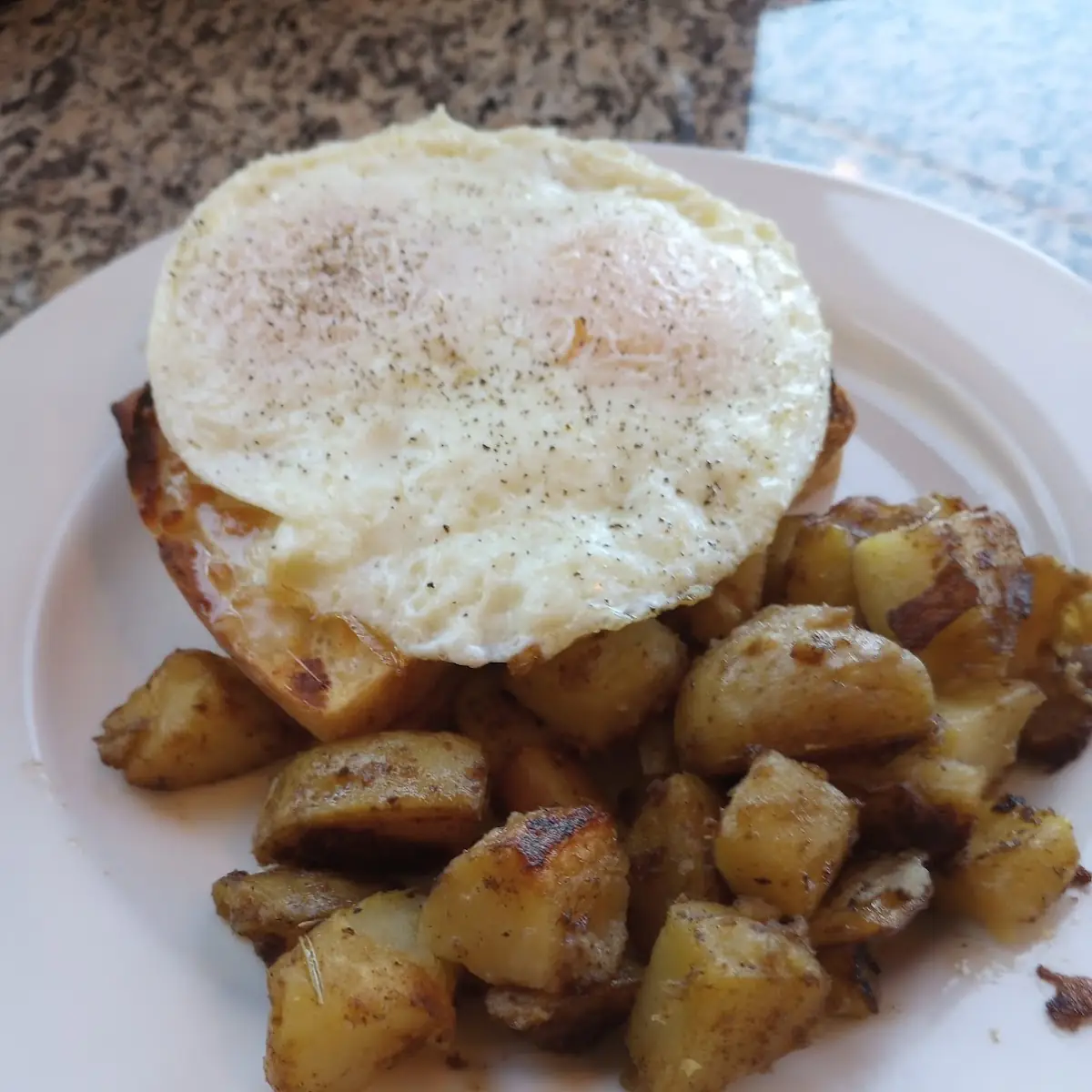 Corned Beef Hash with Eggs over Easy