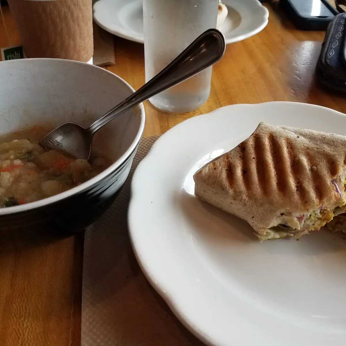 Potatoe Soup and Falafel Wrap