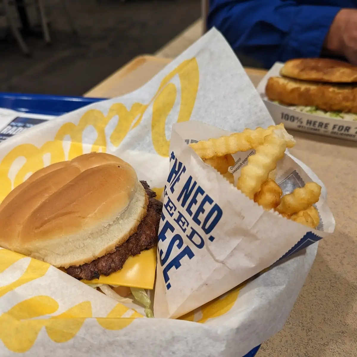 Double Cheeseburger with Pretzel Bites