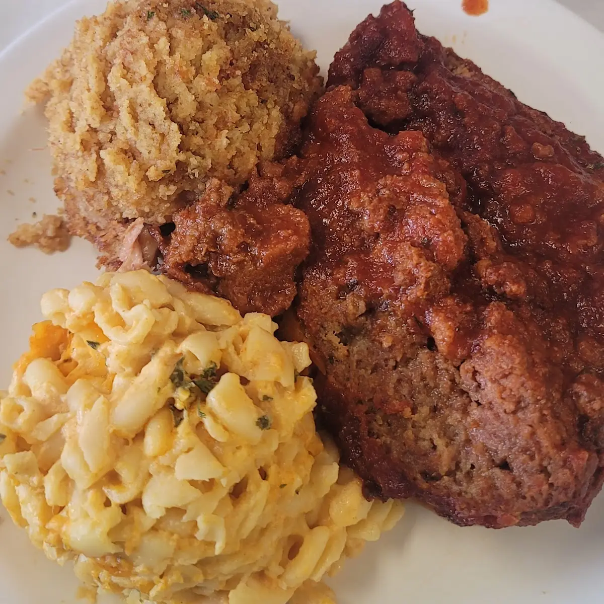 Large Pork Chop Meatloaf Plate
