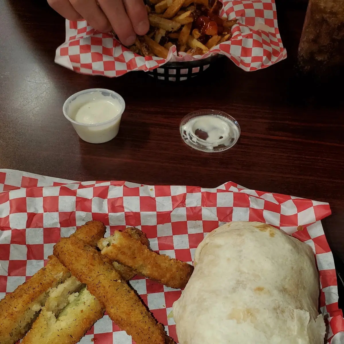 Fried Pickles and Chicken Wrap