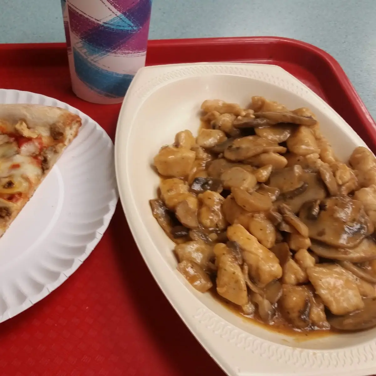 Mushroom Pizza and Chicken Marsala