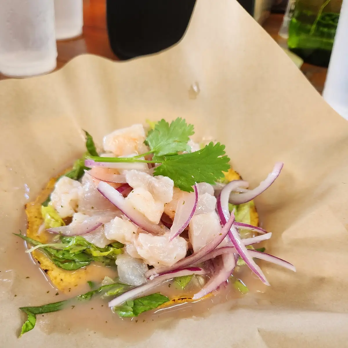 2 Tostadas de Camarón / 2 Shrimp Tostadas