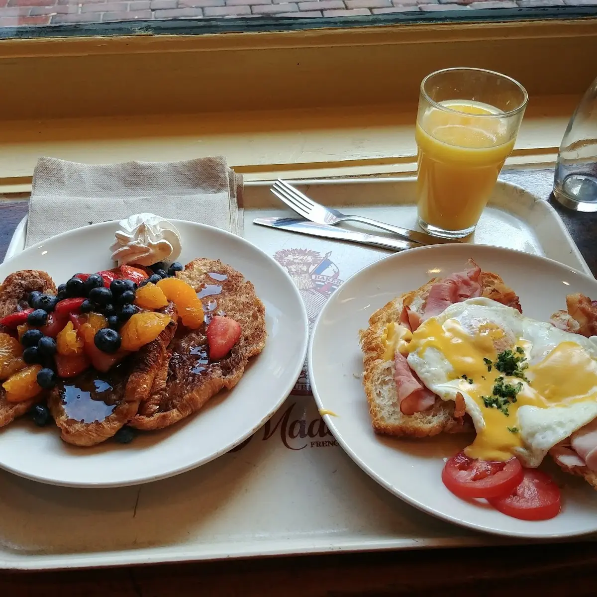 French Toast Eggs Benedict Vegetable Omlet