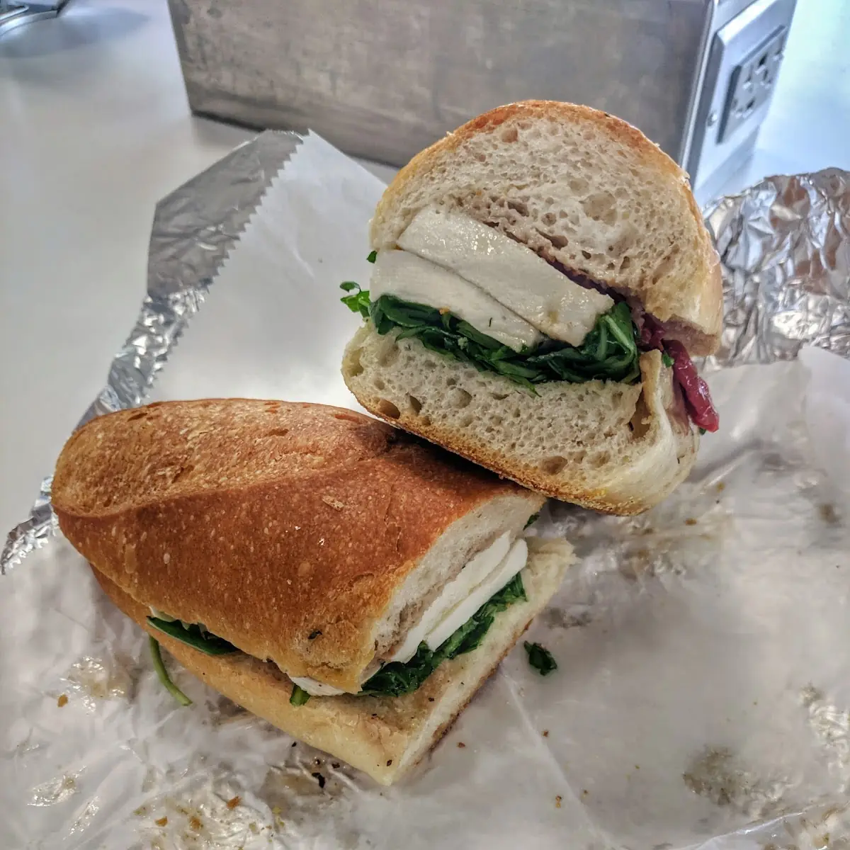Chicken Classic Caprese Cold Hero with Mozzarella Cheese and Roasted Peppers