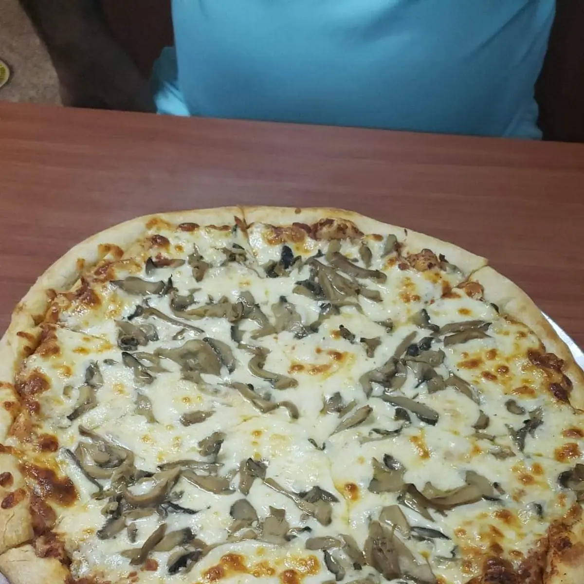 Extra Cheese Pizza with Mushrooms