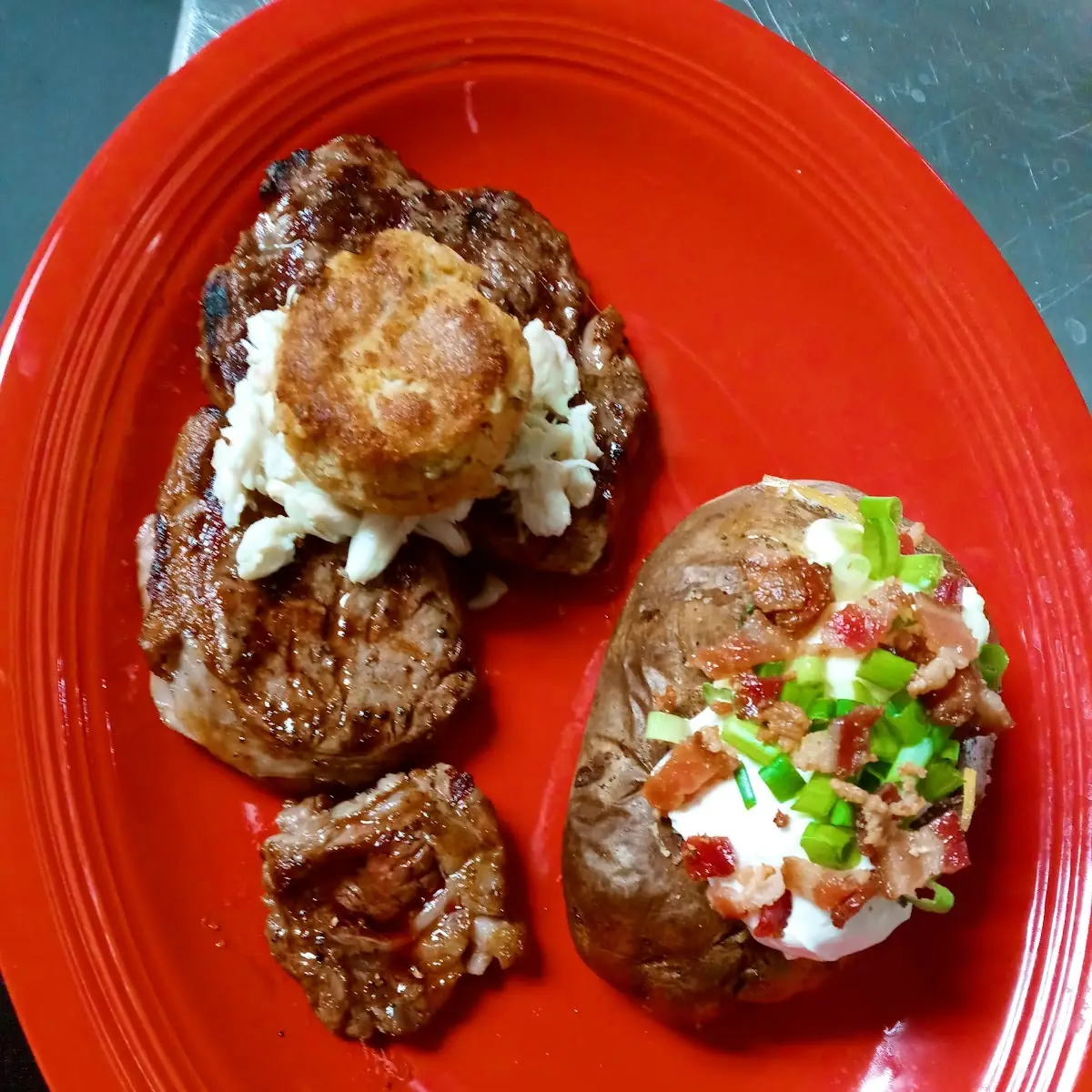 Ribeye with Crab Cake and Jumbo Lump Crab