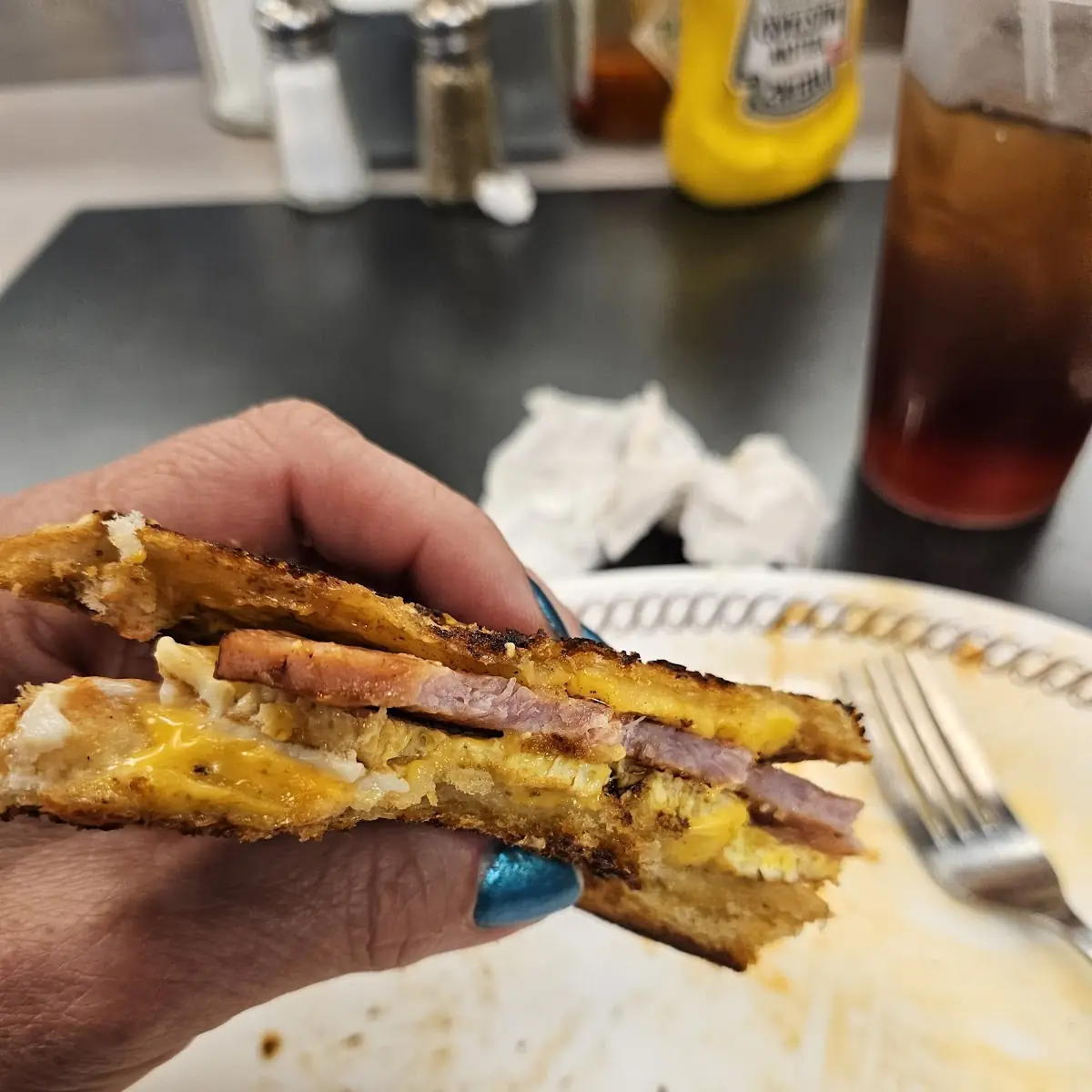 Ham Egg and Cheese Sandwich