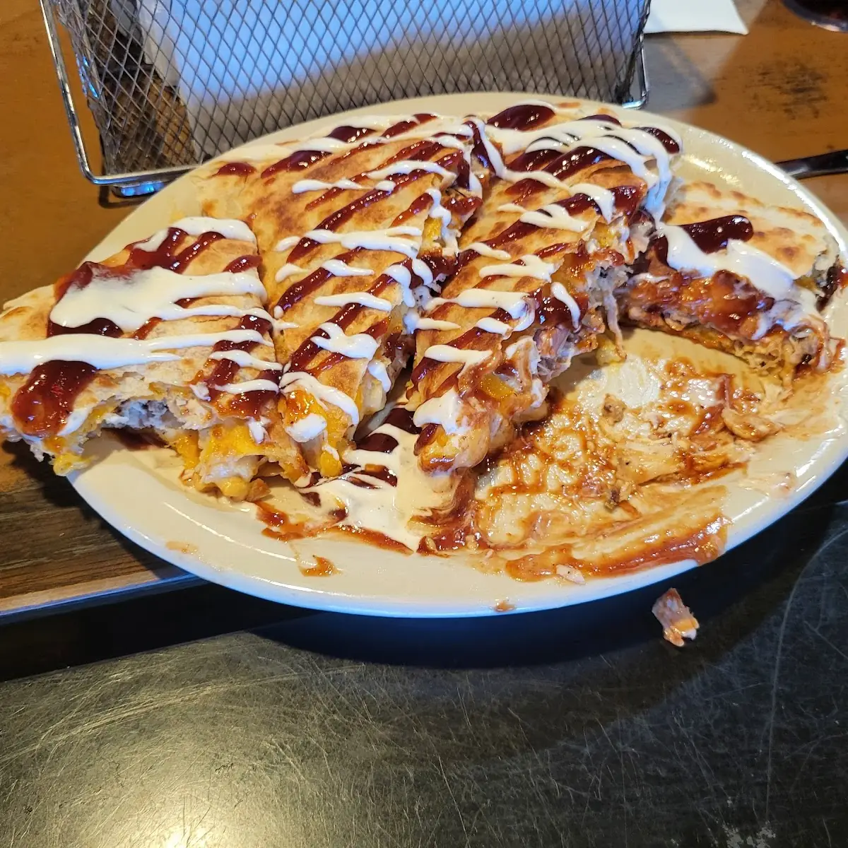 Smoked Chicken Mac and Cheese Quesadilla