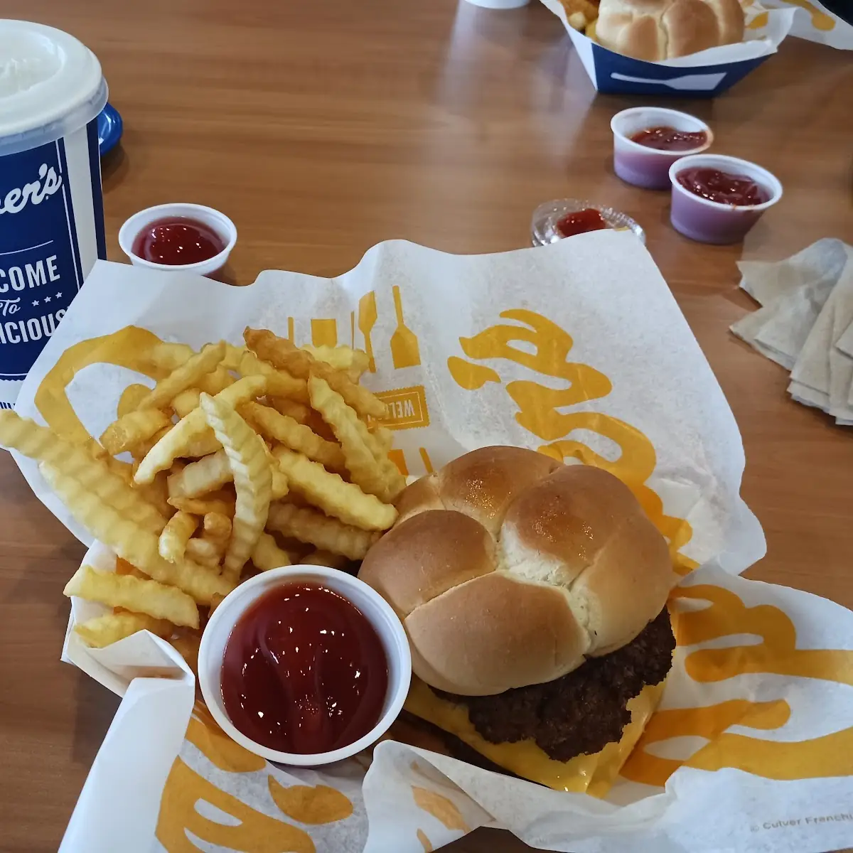Double Cheeseburger and Fries