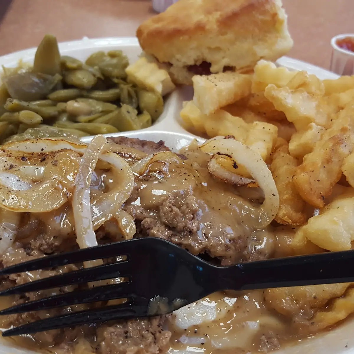 Hamburger Steak with Grilled Onions
