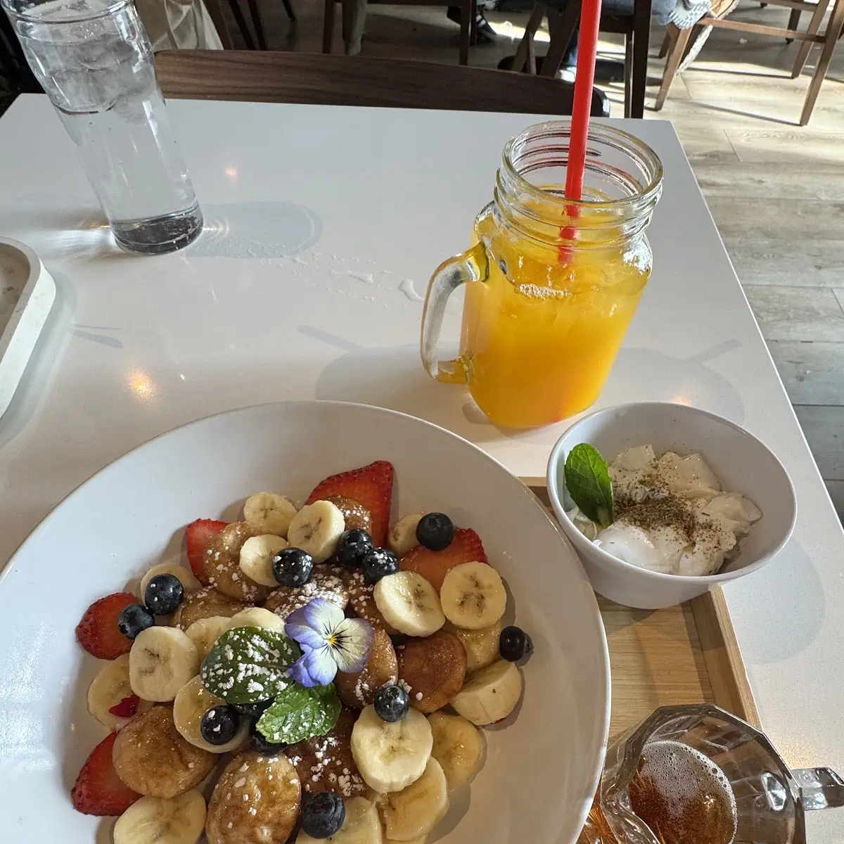 Mini Pancakes with Fresh Fruit