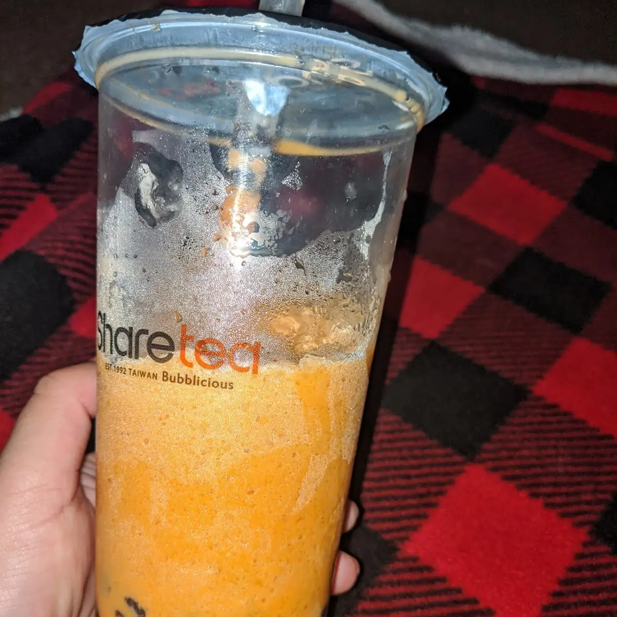 Thai Tea Ice Blended with Pearls