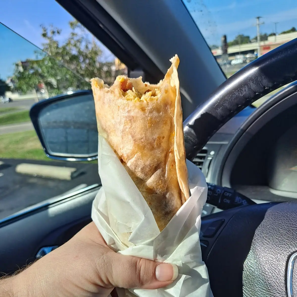 Bacon Potatoes Egg Cheese Breakfast Burrito