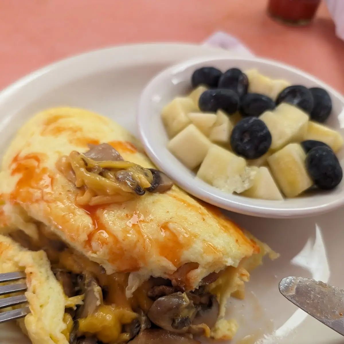 Mushroom and Cheese Omelette