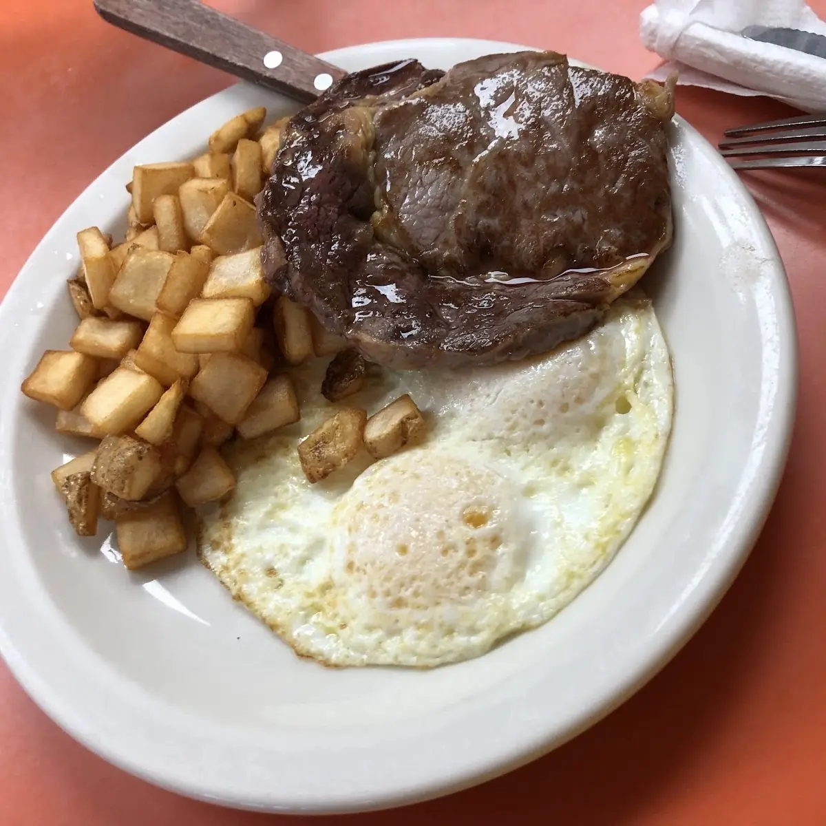 Ribeye with Eggs and Home Fries