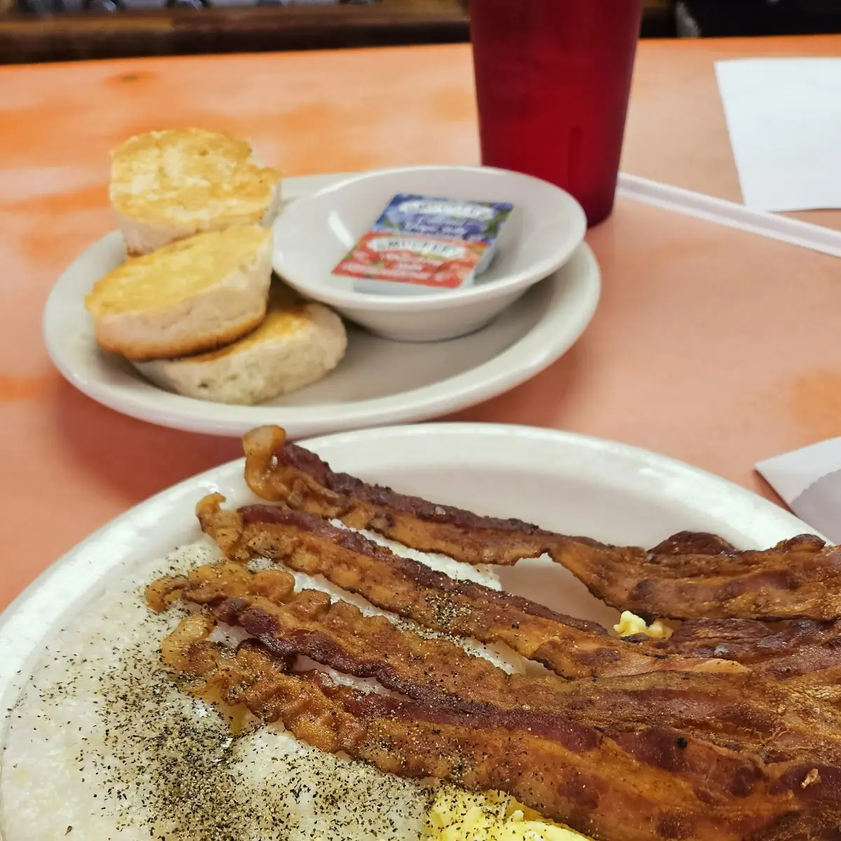 Two Eggs Bacon and Grits