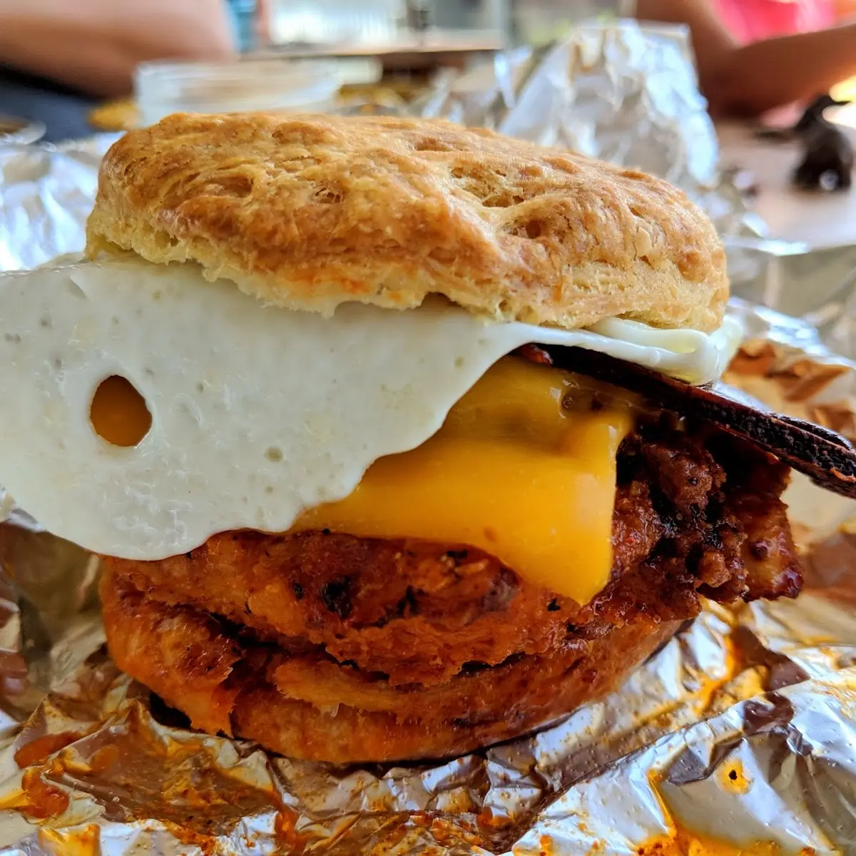 Chicken Biscuit Sandwich Nashville Hot