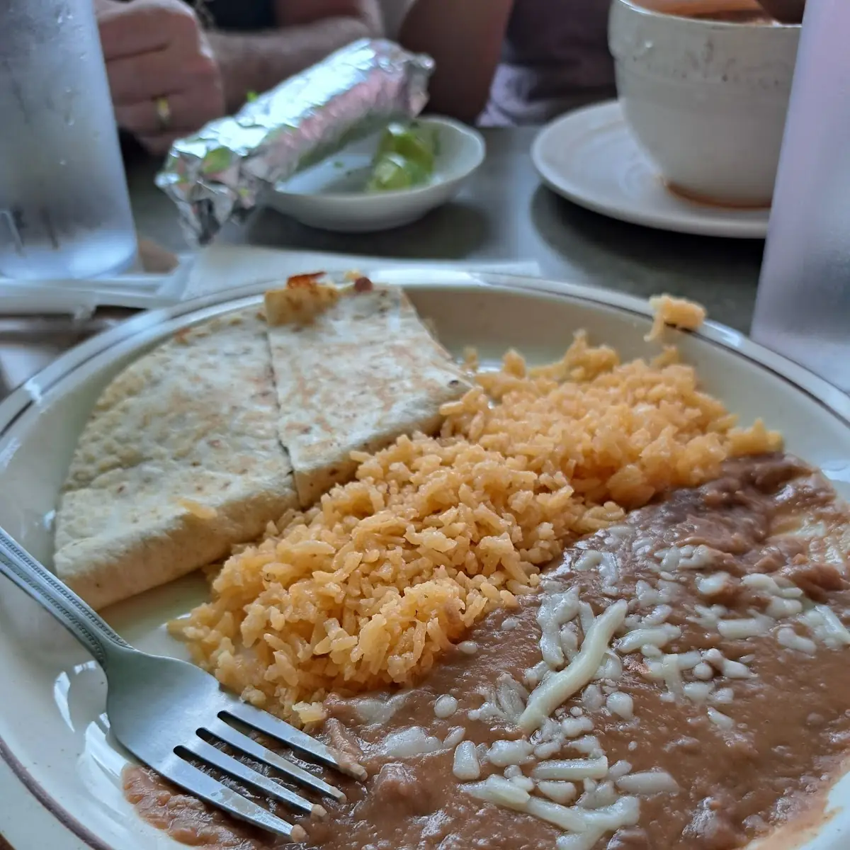 Tacos with Rice & Beans