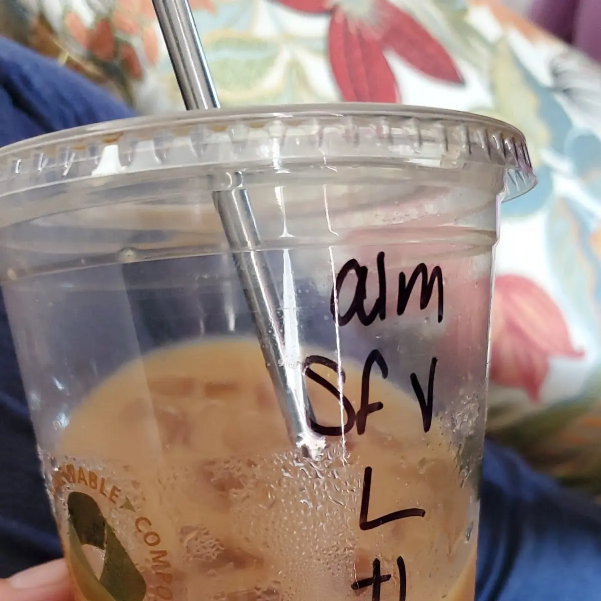Large Almond Milk Iced Latte